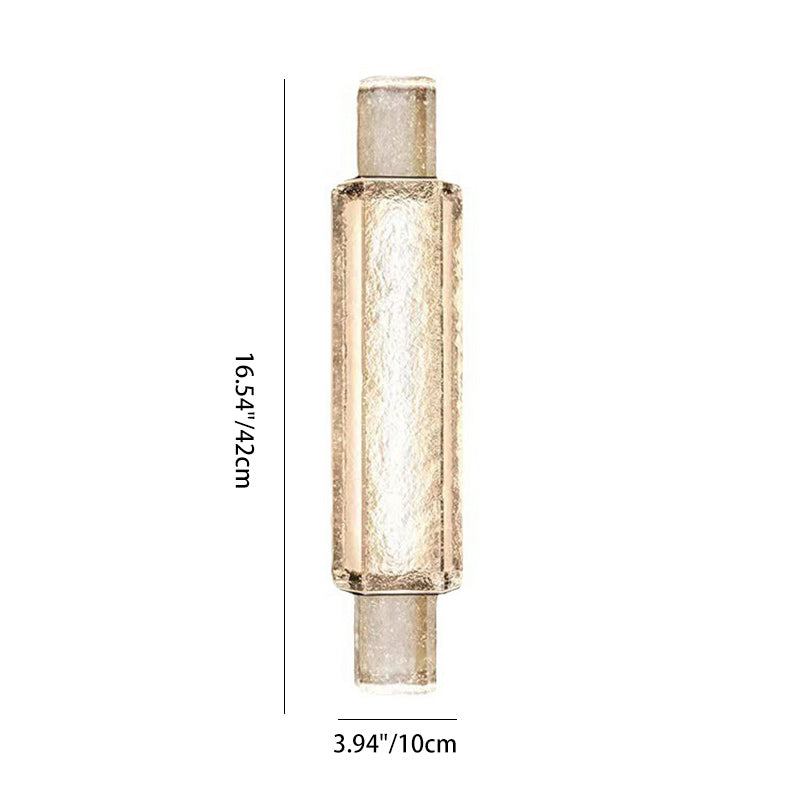 Modern Luxury Bubble Cylinder Iron Glass LED Wall Sconce Lamp For Bedroom