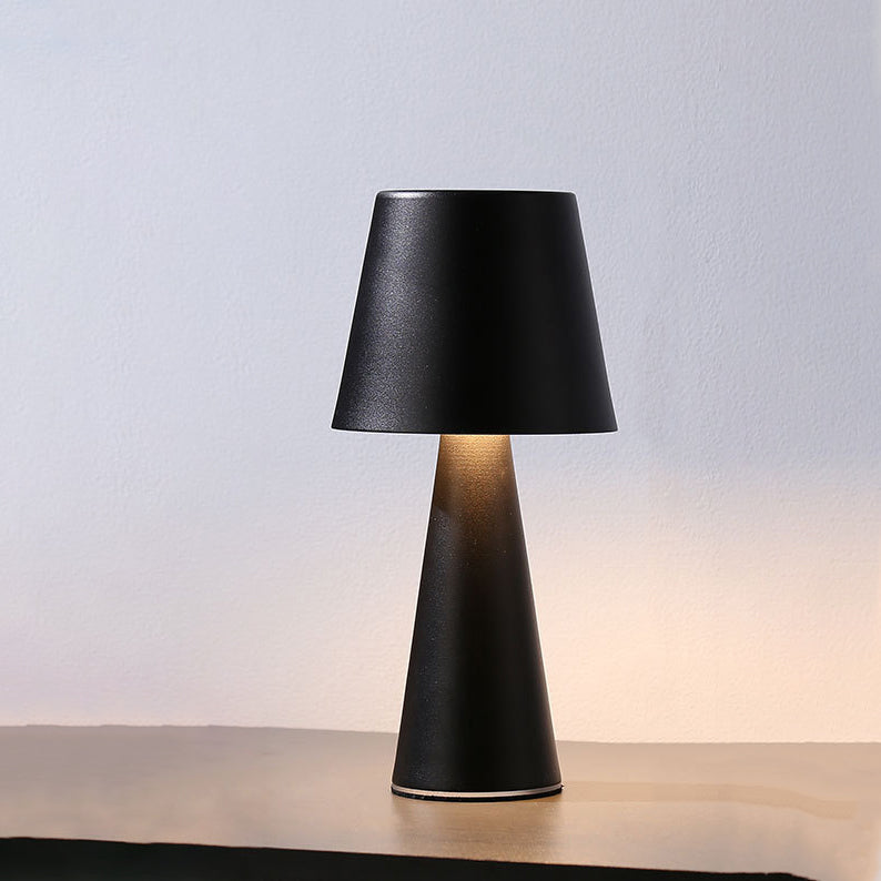 Modern Minimalist Cylinder Iron Acrylic USB LED Table Lamp For Bedroom