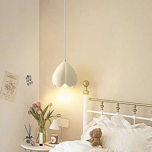 Contemporary Scandinavian Floral Pod Resin 1-Light Pendant Light For Bedroom