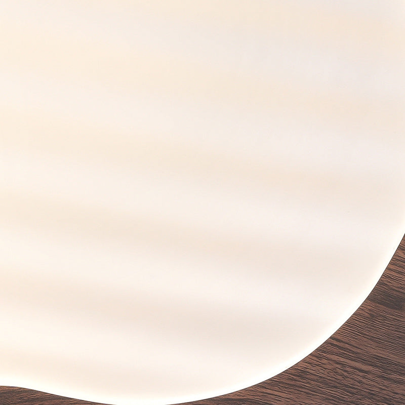 Traditional Vintage Pebble Woodgrain Hardware PVC LED Flush Mount Ceiling Light For Bedroom