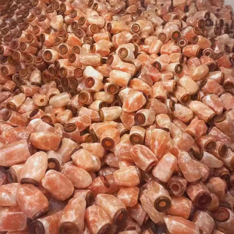 Contemporary Creative Rocky Disc Base Natural Rock Salt 1-Light Table Lamp Salt Lamp For Bedroom