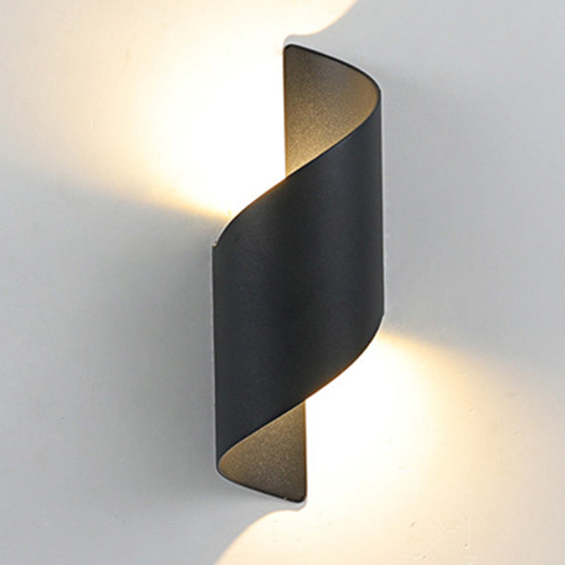 Modern Minimalist Waterproof Spiral Aluminum Acrylic LED Wall Sconce Lamp For Bedroom