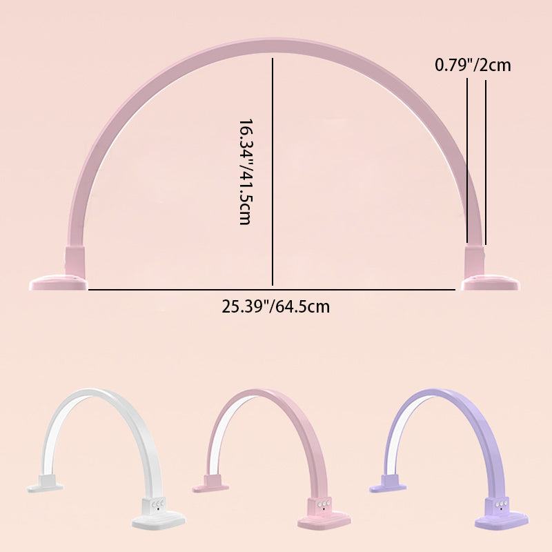 Modern Minimalist Curved Crushed Diamonds Aluminum PVC LED Table Lamp Nail Lamp For Living Room