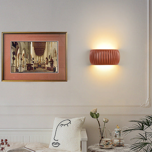 Contemporary Scandinavian Pumpkin Resin Iron 2-Light Wall Sconce Lamp For Bedroom