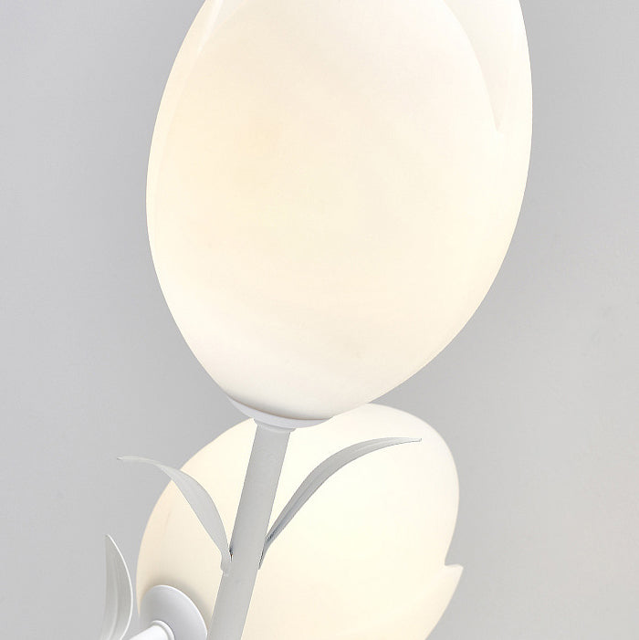 Contemporary Scandinavian Pods Branching Long Pole Disc Base Iron Plastic 6/8 Light Chandelier For Living Room