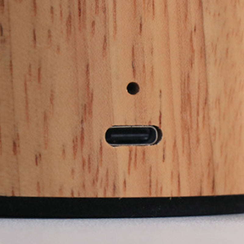 Contemporary Creative Wooden Man Cylinder Ball Wood Sisal Acrylic LED Table Lamp For Bedroom