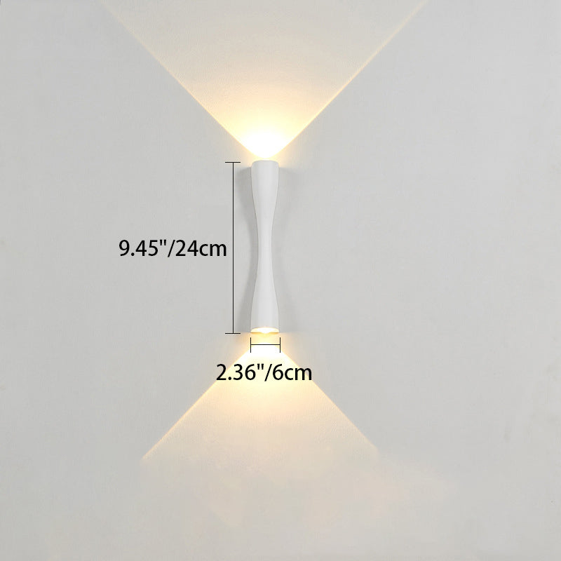 Contemporary Scandinavian Waterproof Cylinder Dumbbell Aluminum LED Wall Sconce Lamp For Living Room