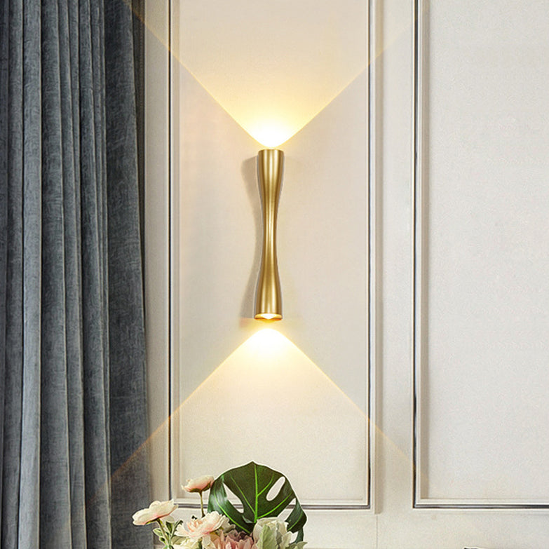 Contemporary Scandinavian Waterproof Cylinder Dumbbell Aluminum LED Wall Sconce Lamp For Living Room