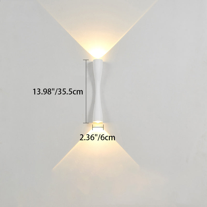 Contemporary Scandinavian Waterproof Cylinder Dumbbell Aluminum LED Wall Sconce Lamp For Living Room