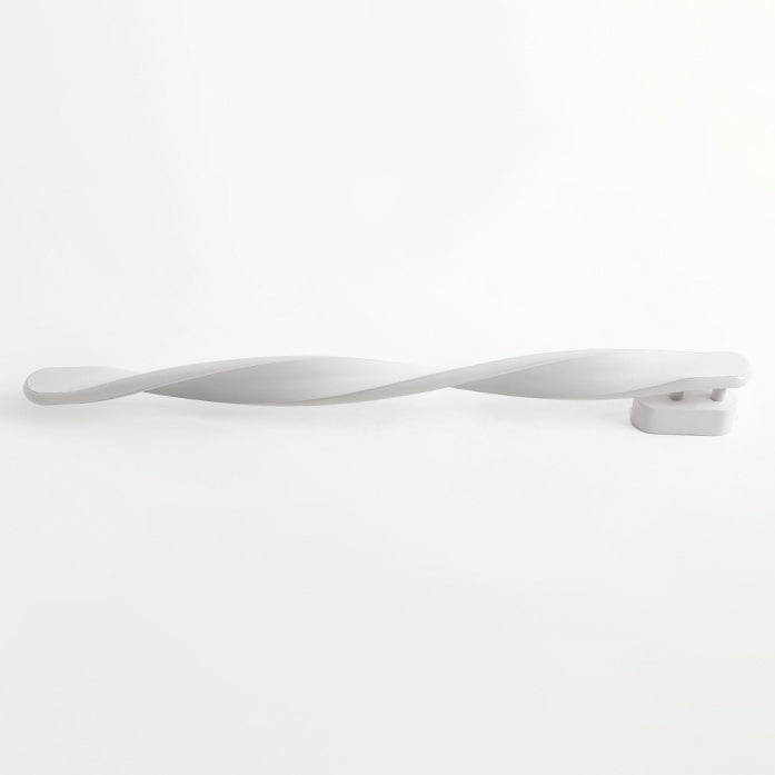 Modern Minimalist Long Oval Spiral Aluminum Silicone LED Wall Sconce Lamp For Living Room