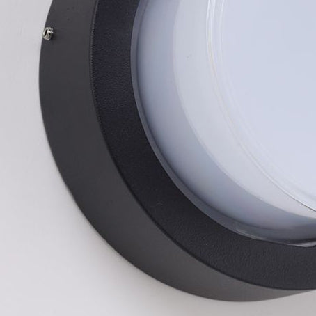 Modern Minimalist Waterproof Square Round Cylinder Die-Cast Aluminum Acrylic LED Flush Mount Ceiling Light For Outdoor Patio