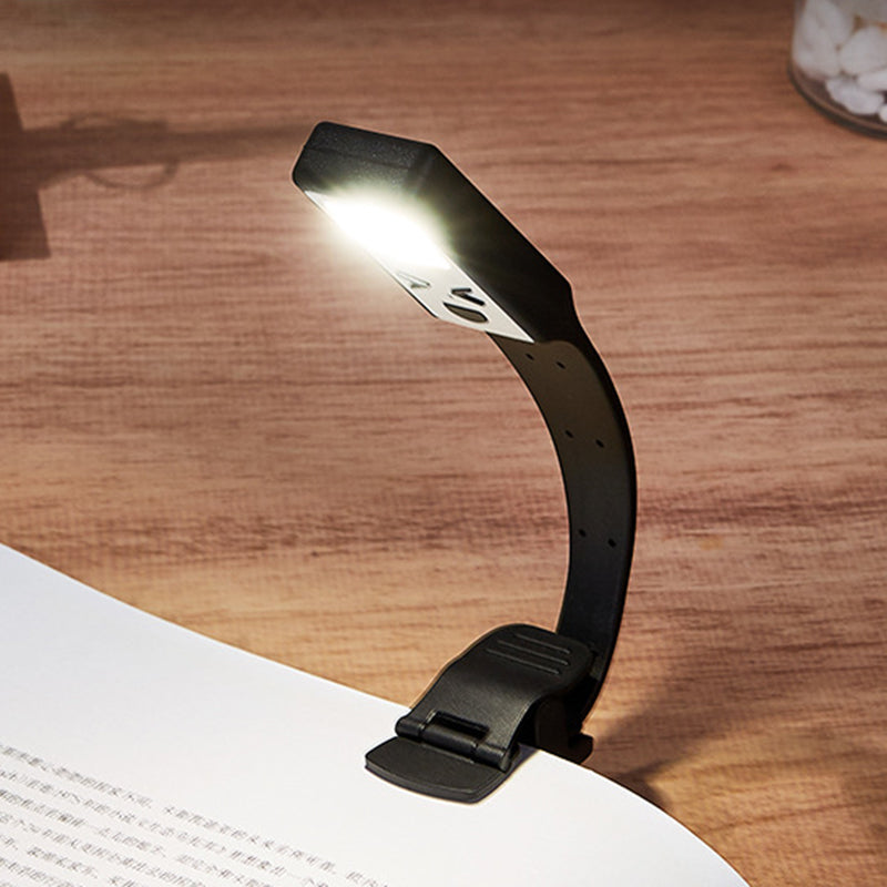 Contemporary Creative Rectangle Smiley Plastic LED Table Lamp Book Clip Lamp For Bedroom