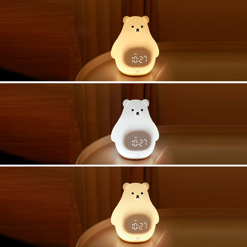 Contemporary Creative Cartoon Kids Bear ABS Silicone PC LED Table Lamp For Bedroom
