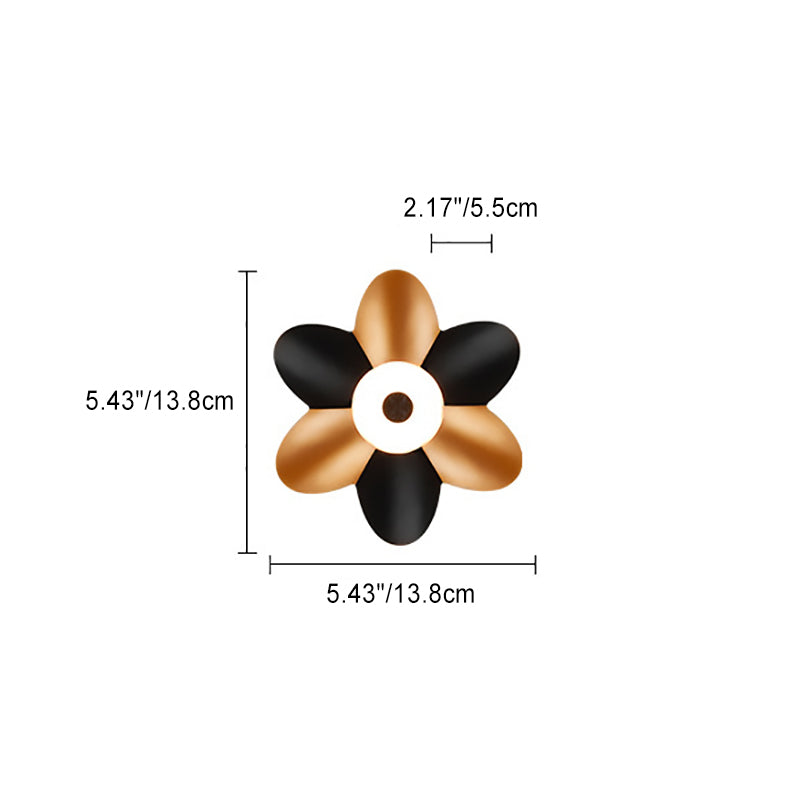 Modern Minimalist Waterproof Plum Blossom Die-Cast Aluminum Acrylic LED Wall Sconce Lamp For Living Room
