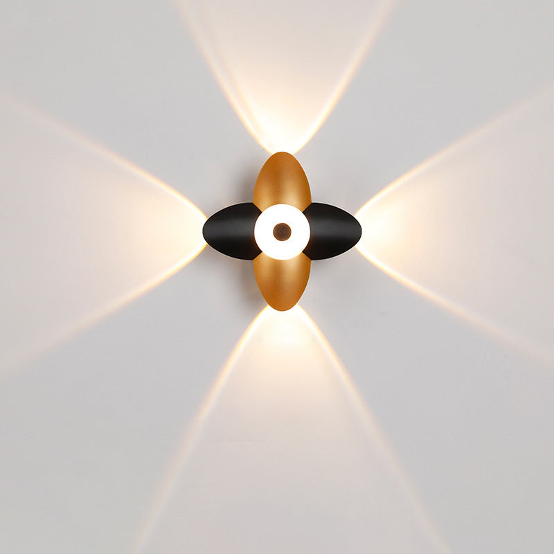 Modern Minimalist Waterproof Plum Blossom Die-Cast Aluminum Acrylic LED Wall Sconce Lamp For Living Room