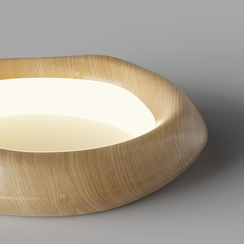 寝室用、伝統的なヴィンテージ不規則な丸型ABS鉄アクリルLEDフラッシュマウントシーリングライト