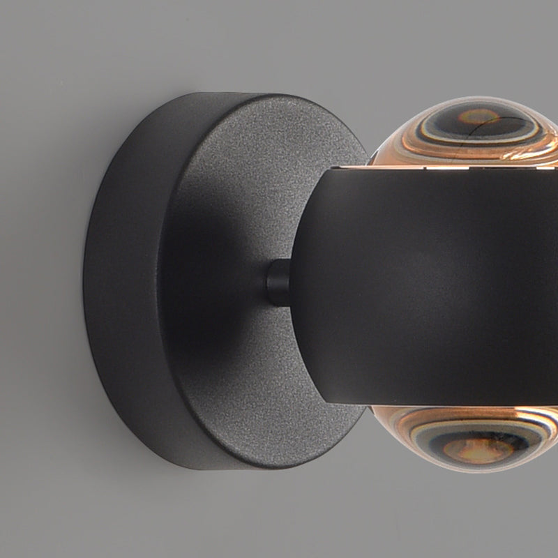 Modern Minimalist Spherical Aluminum Glass LED Wall Sconce Lamp For Bedroom