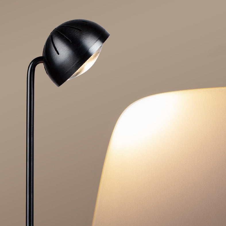 Modern Minimalist Semicircle Cylinder Aluminum Glass LED Standing Floor Lamp For Living Room