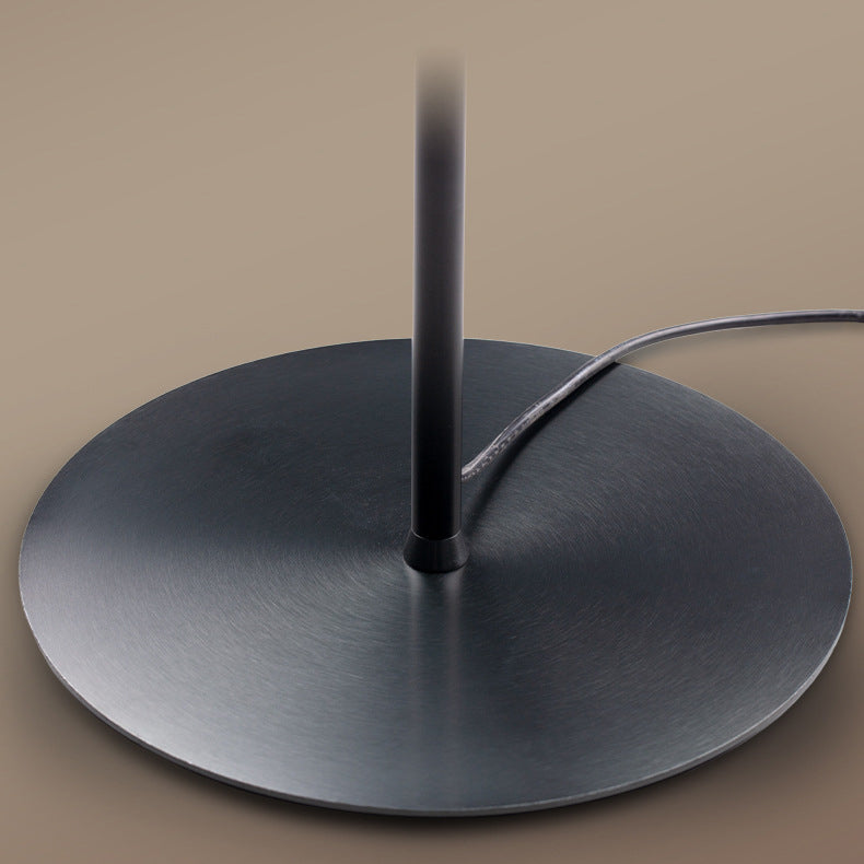 Modern Minimalist Semicircle Cylinder Aluminum Glass LED Standing Floor Lamp For Living Room
