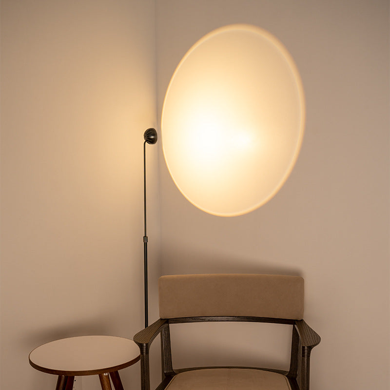 Modern Minimalist Semicircle Cylinder Aluminum Glass LED Standing Floor Lamp For Living Room