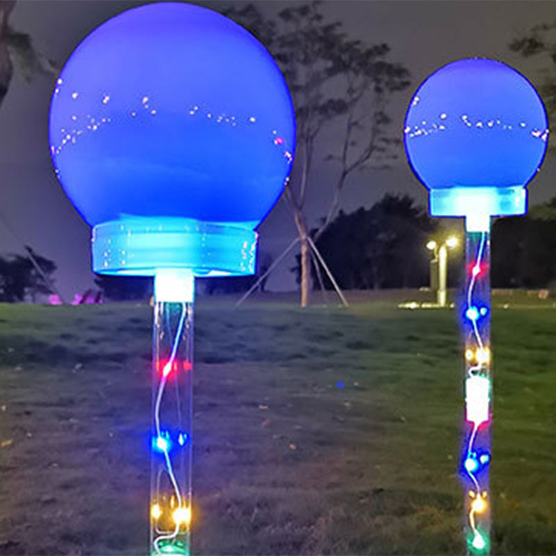 Contemporary Industrial Globe Ball Solar Waterproof LED Lawn Insert Light For Outdoor Patio