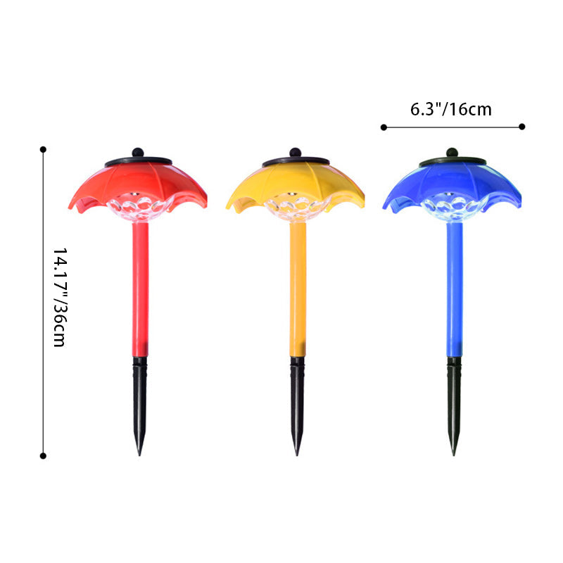 Contemporary Creative ABS Umbrella-Shape Solar Waterproof LED Lawn Insert Light For Outdoor Patio