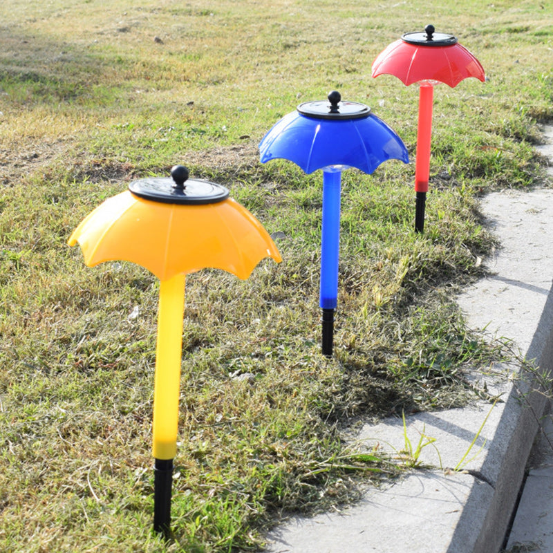 Contemporary Creative ABS Umbrella-Shape Solar Waterproof LED Lawn Insert Light For Outdoor Patio