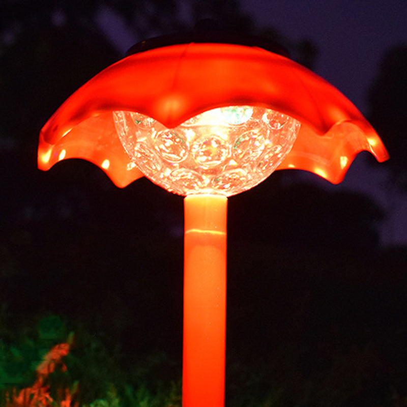 Contemporary Creative ABS Umbrella-Shape Solar Waterproof LED Lawn Insert Light For Outdoor Patio