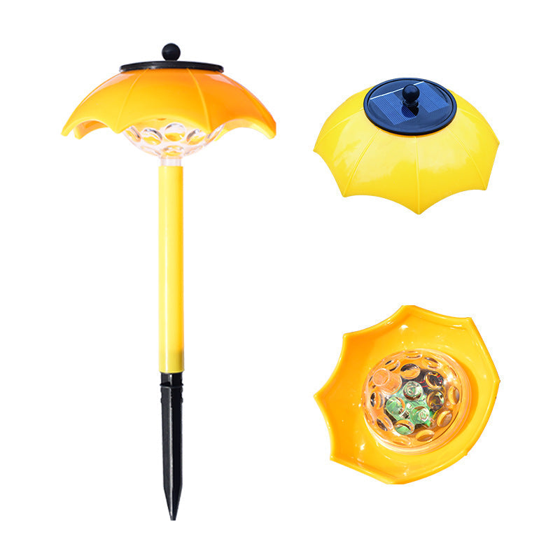 Contemporary Creative ABS Umbrella-Shape Solar Waterproof LED Lawn Insert Light For Outdoor Patio