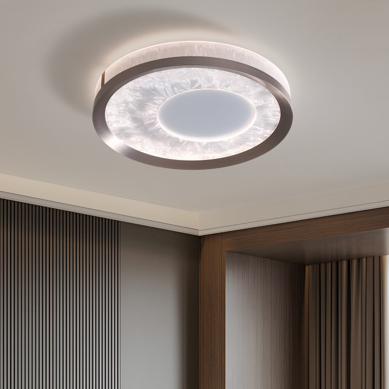 寝室用モダン北欧アルミアクリル丸型LEDフラッシュマウントシーリングライト