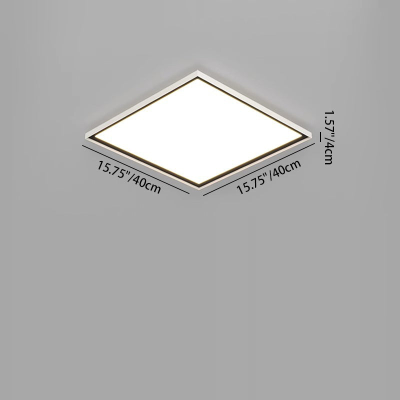Modern Minimalist Geometric Circle Aluminum LED Flush Mount Ceiling Light For Living Room