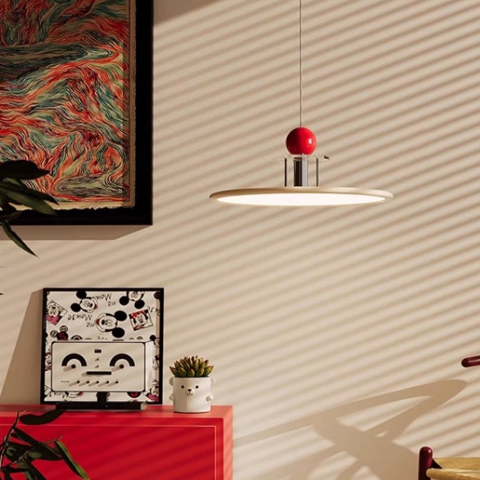 مصباح LED دائري هندسي معاصر من الألومنيوم والحديد لغرفة النوم