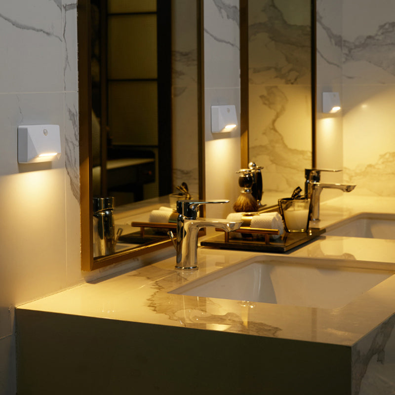 Modern Minimalist Human Sensor ABS Rectangle Magnetic LED Night Light Wall Sconce Lamp For Living Room