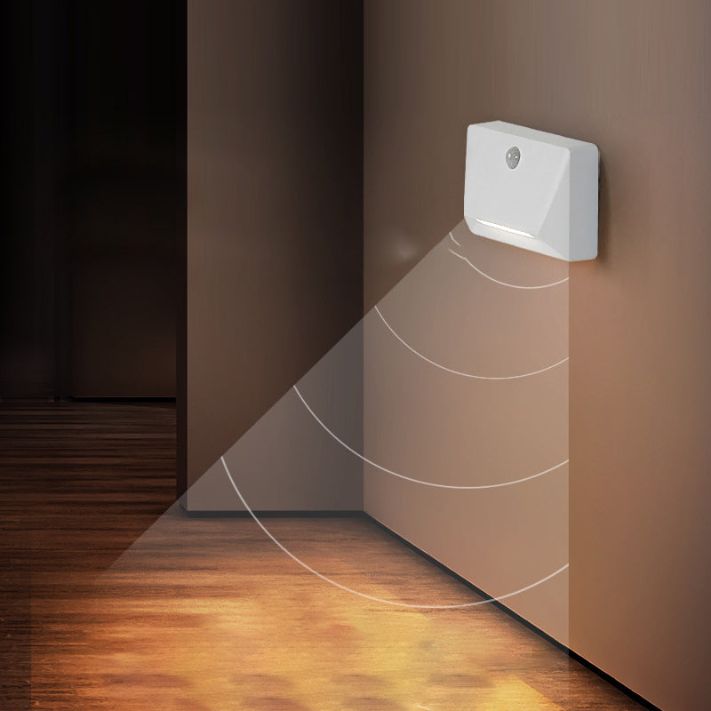 Modern Minimalist Human Sensor ABS Rectangle Magnetic LED Night Light Wall Sconce Lamp For Living Room