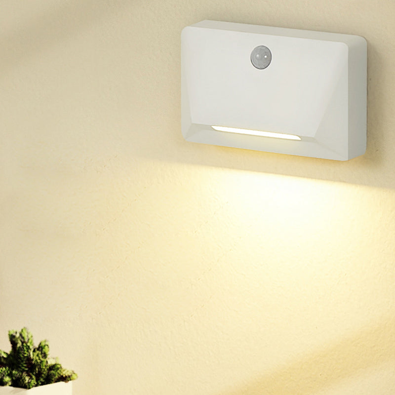 Modern Minimalist Human Sensor ABS Rectangle Magnetic LED Night Light Wall Sconce Lamp For Living Room