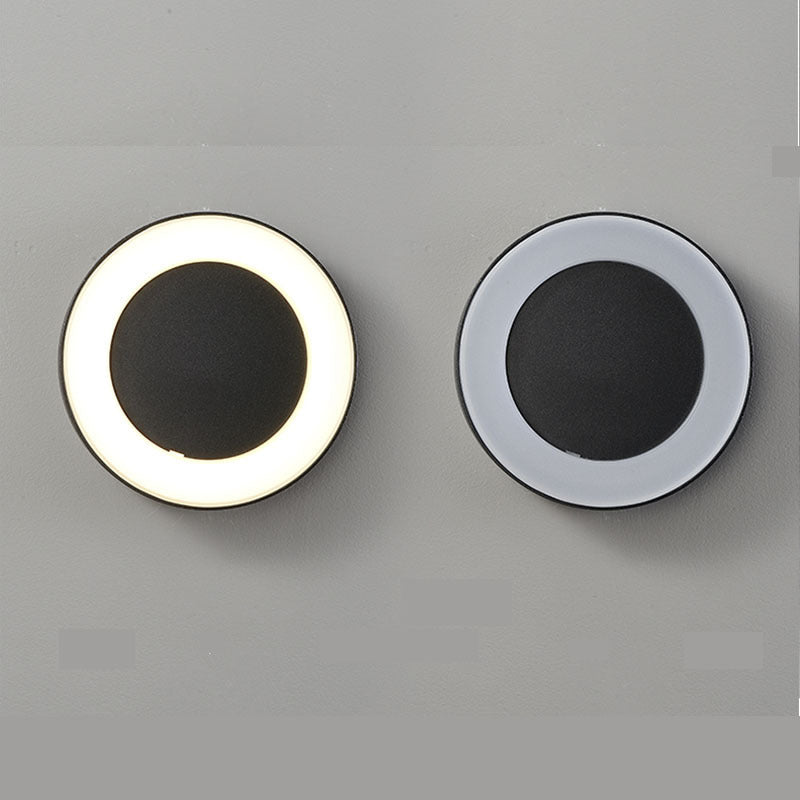 Contemporary Simplicity Oval Aluminum Acrylic LED Outdoor Wall Sconce Lamp For Outdoor Patio