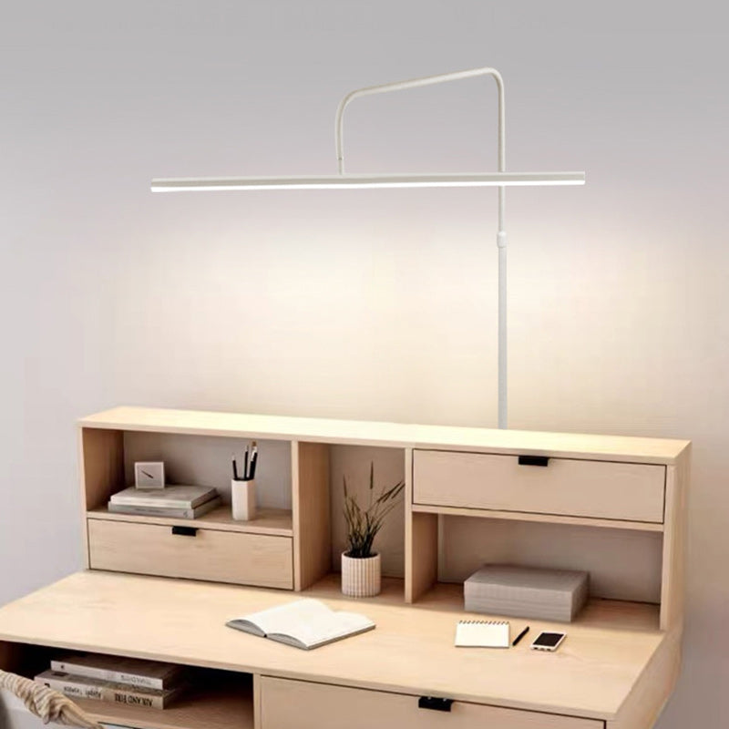 Modern Minimalist Linear Iron LED Reading Light Standing Floor Lamp For Living Room