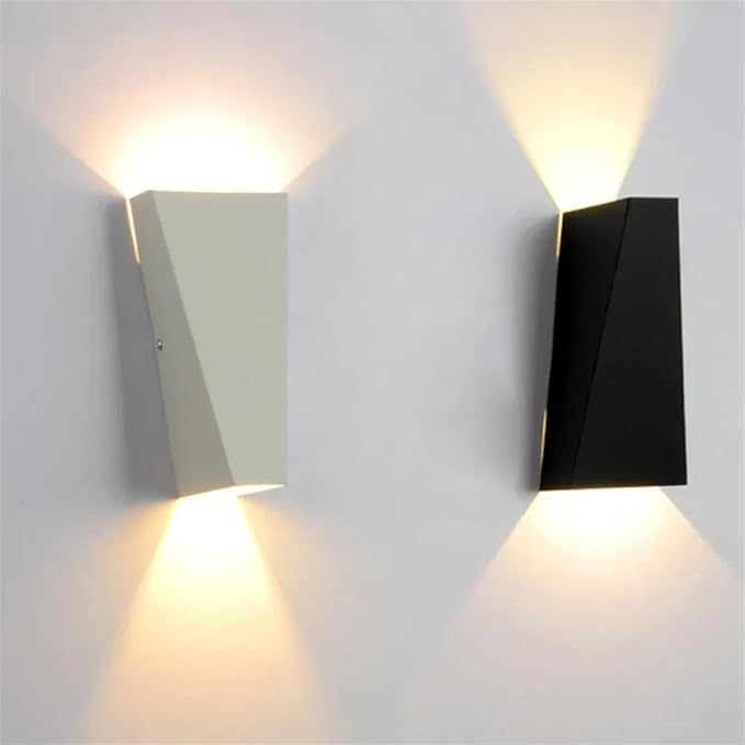 Modern Minimalist Aluminum Up And Down Illuminated LED Wall Sconce Lamp For Outdoor Patio