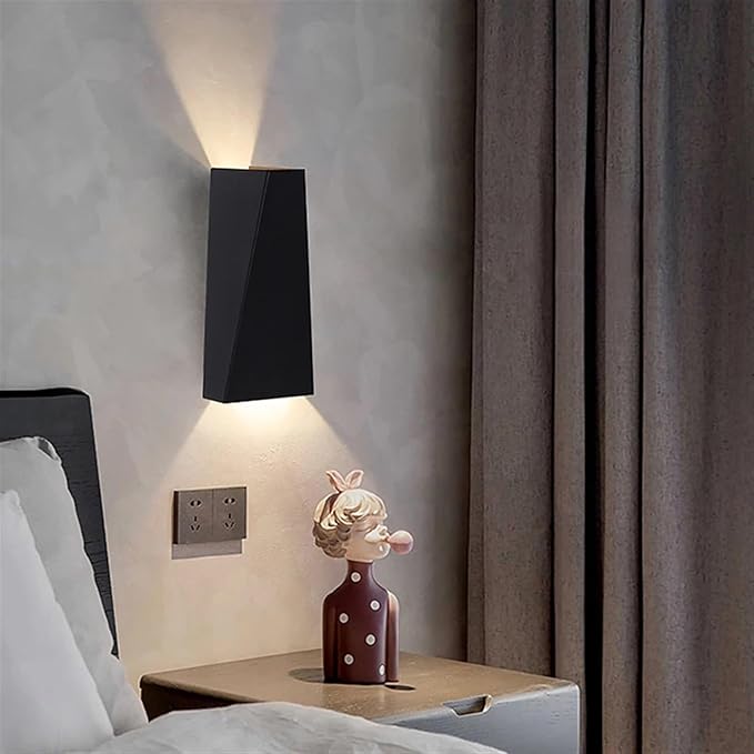 Modern Minimalist Aluminum Up And Down Illuminated LED Wall Sconce Lamp For Outdoor Patio