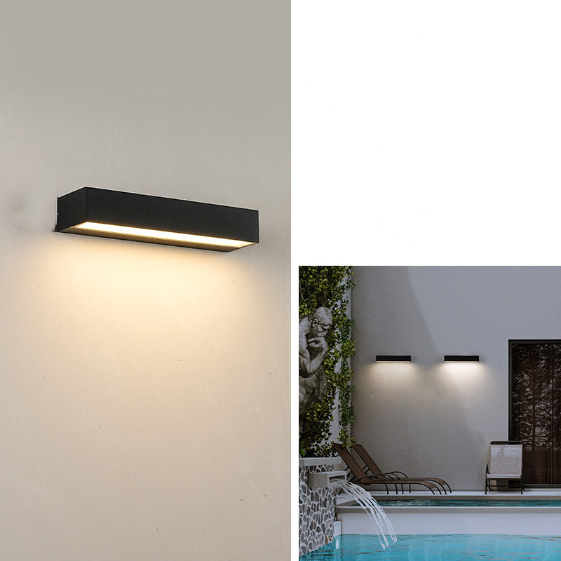 Modern Simplicity Aluminum Long Strip LED Waterproof Wall Sconce Lamp For Outdoor Patio