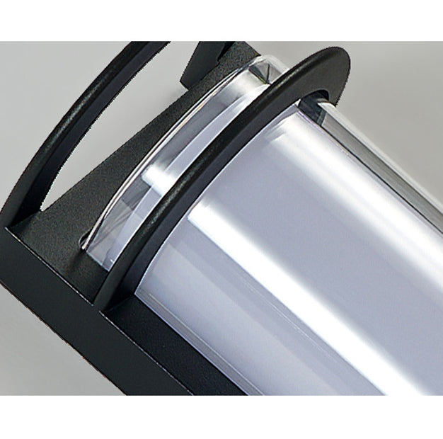 屋外パティオ用現代工業用アルミアクリルシリンダーLED防水壁取り付け用燭台ランプ
