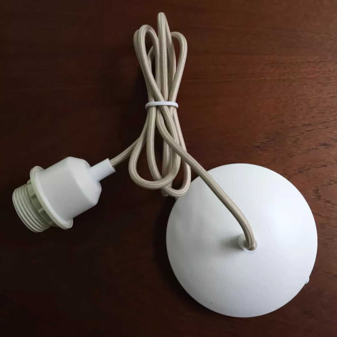 Traditional Vintage Hardware Spherical Fabric Shade 1-Light Pendant Light For Bedroom