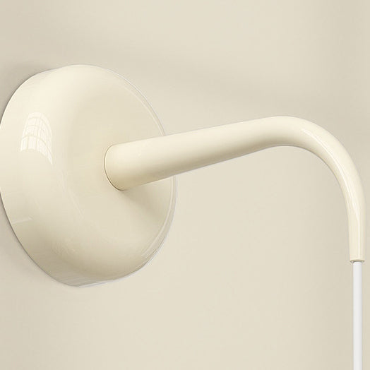 Contemporary Nordic Hardware Resin Conical 1-Light Wall Sconce Lamp For Bedroom