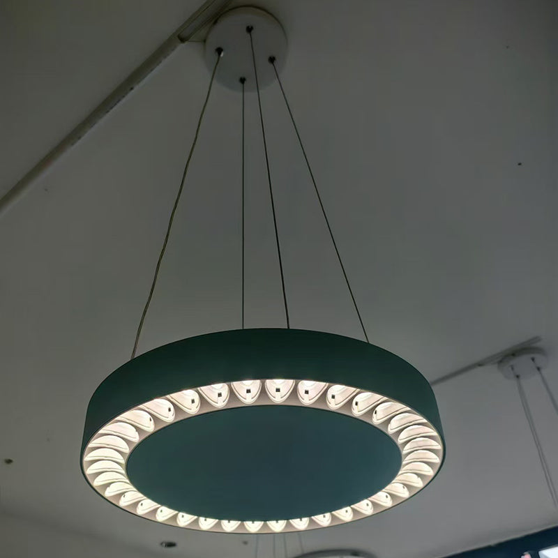Contemporary Nordic Aluminum Acrylic Round LED Pendant Light For Living Room