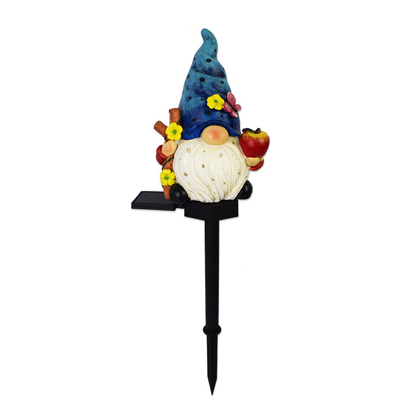 Contemporary Creative Cartoon Resin Dwarf Elf Solar LED Decoration Ground Insert Landscape Light For Garden