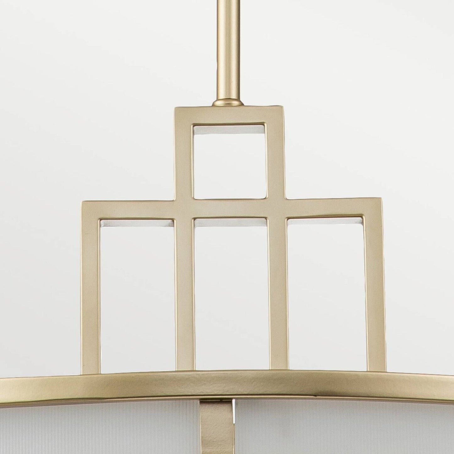 Modern Luxury Geometric Drum Brass Finish Ribbed Glass Shade 3-Light Chandelier For Living Room