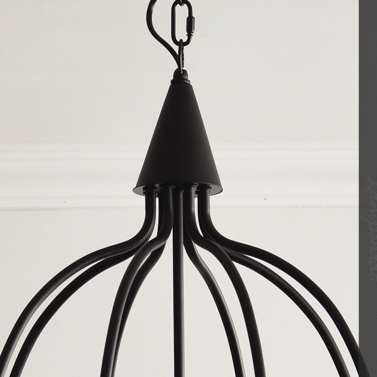 Traditional Rustic Candelabra Iron Frame Glass 3/6/8-Light Chandelier For Living Room