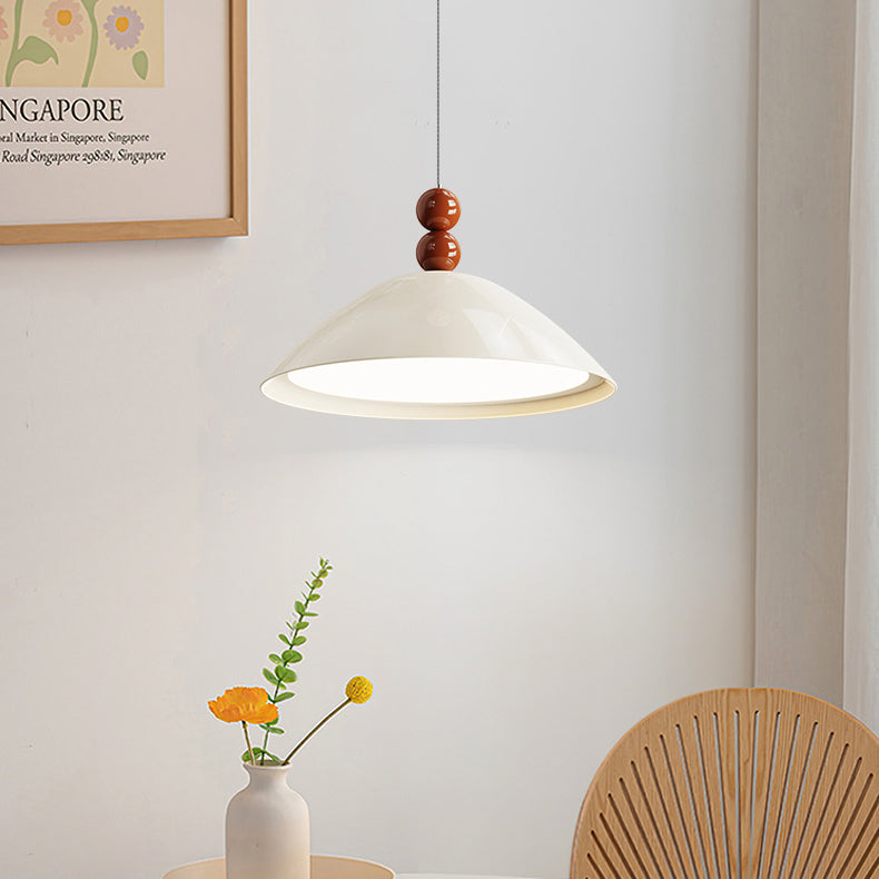 現代的なスカンジナビアの幾何学的な円錐形の鉄製アクリル製LEDペンダントライト(リビングルーム用)