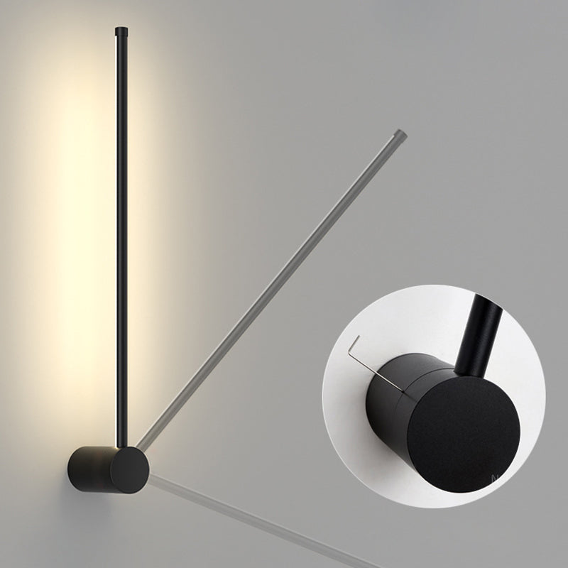 Modern Minimalist Aluminum Geometric Straight Line LED Wall Sconce Lamp For Living Room