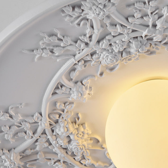 Traditional Vintage Stainless Steel Resin Carved Disc LED Wall Sconce Lamp For Living Room